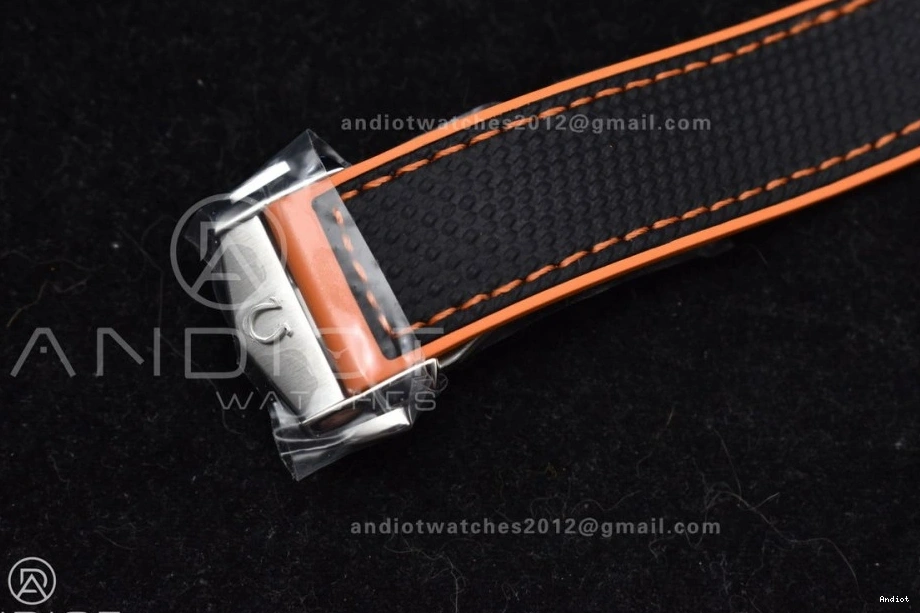 43.5mm 1:1 A8900 V2 Ocean on Super Bezel Edition Nylon Orange Strap Black SS Planet VSF Best Clone Black Dial 1223